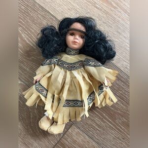 Vintage Goldenvale 1-2000 Collection Porcelain Native American Doll